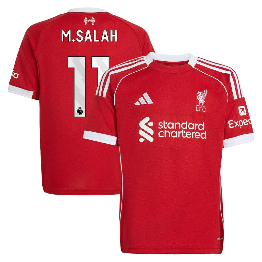 Adidas - Mohamed Salah Liverpool Youth 2025/26 Home Replica Jersey - Red