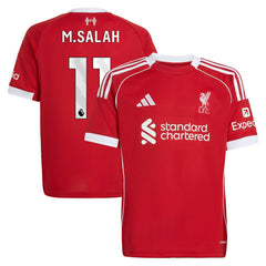 Adidas - Mohamed Salah Liverpool Youth 2025/26 Home Replica Jersey - Red