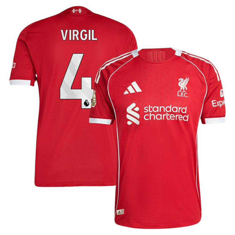 Adidas - Virgil van Dijk Liverpool 2025/26 Home Jersey - Red