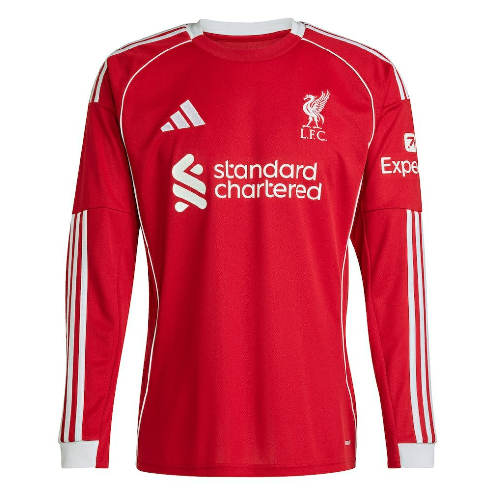 Adidas - Virgil van Dijk Liverpool 2025/26 Home Replica Long Sleeve Jersey - Red