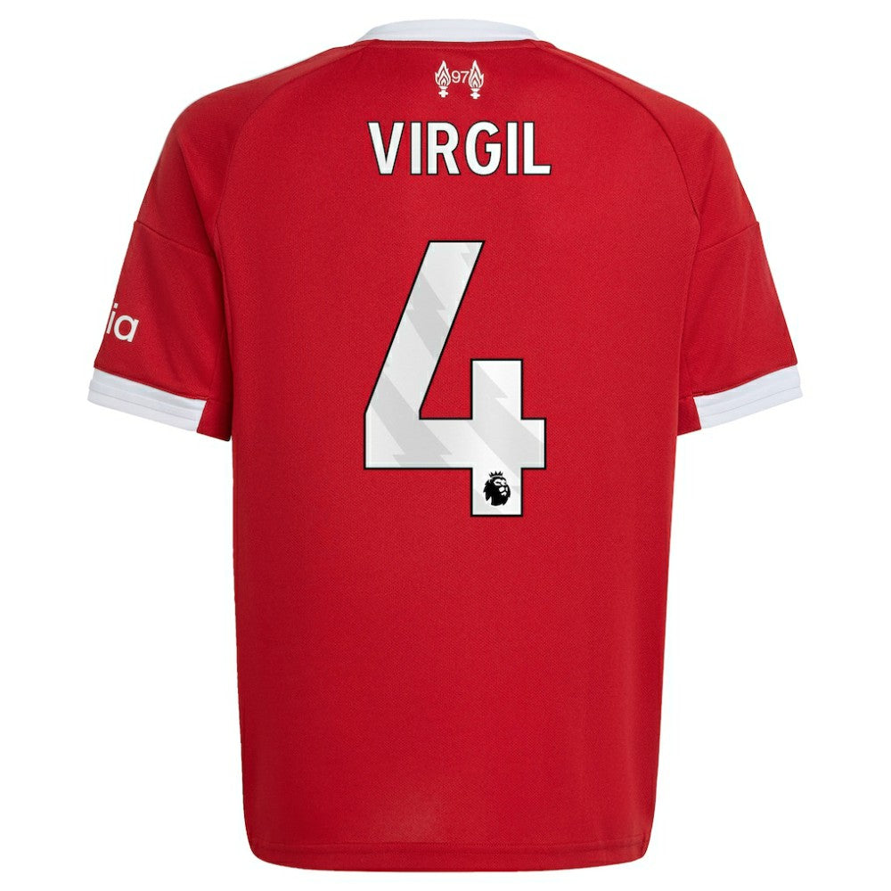 Adidas - Virgil van Dijk Liverpool Youth 2025/26 Home Replica Jersey - Red