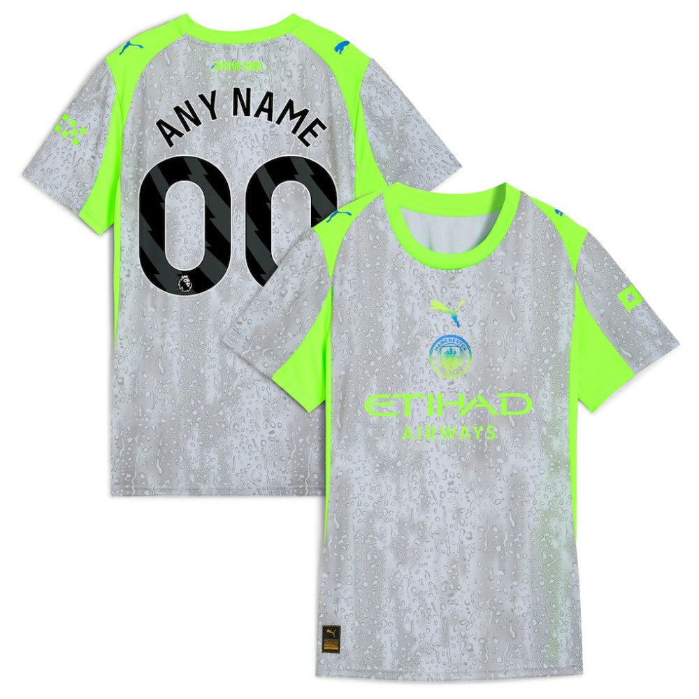 Puma - Manchester City Women's 2025/26 Third Replica Custom Jersey - Green/Neon Green