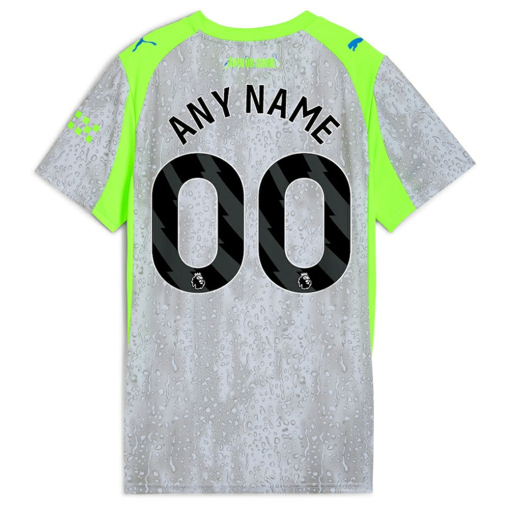 Puma - Manchester City Women's 2025/26 Third Replica Custom Jersey - Green/Neon Green