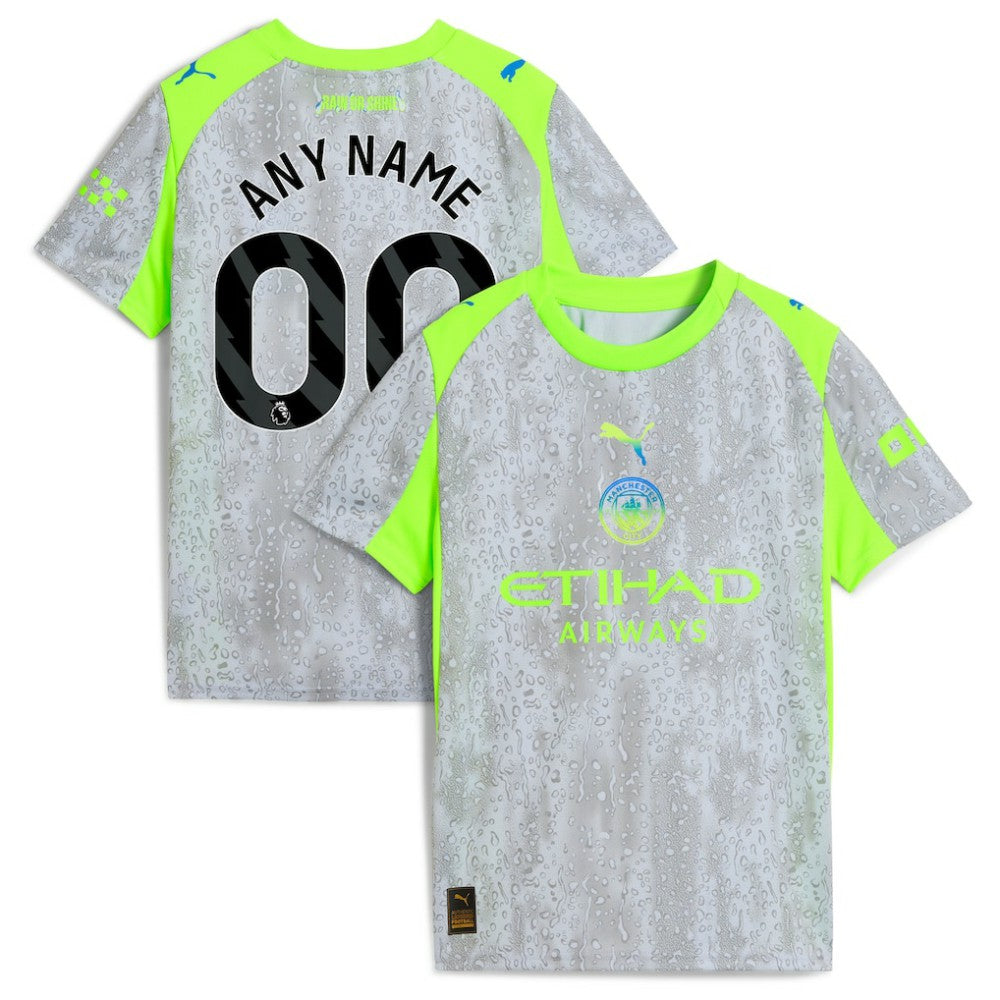 Puma - Manchester City Youth 2025/26 Third Replica Custom Jersey - Green/Neon Green