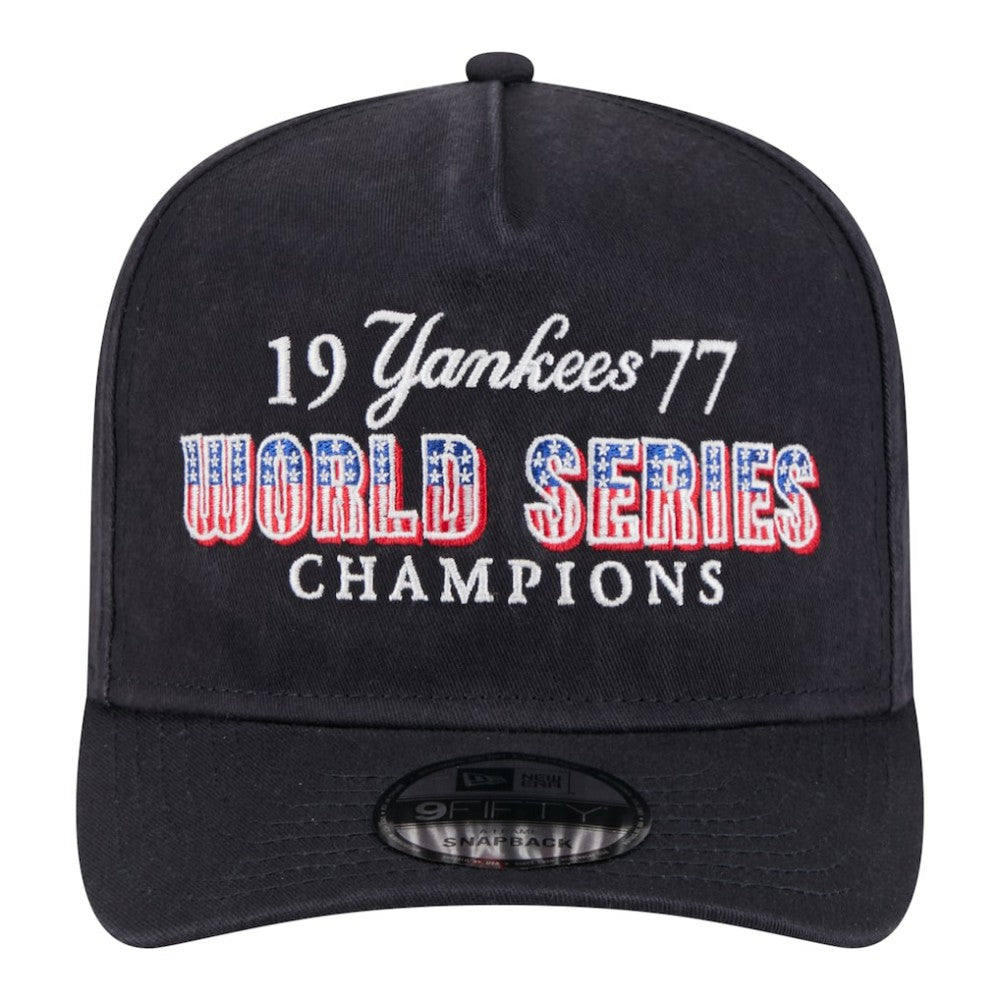 New York Yankees New Era 1977 World Series Champions Throwback 9FIFTY A-Frame Snapback Hat Discount