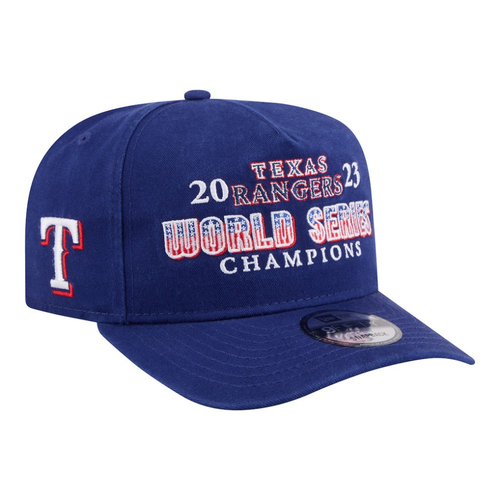 Texas Rangers New Era 2023 World Series Champions Historic 9FIFTY A-Frame Snapback Hat Outlet