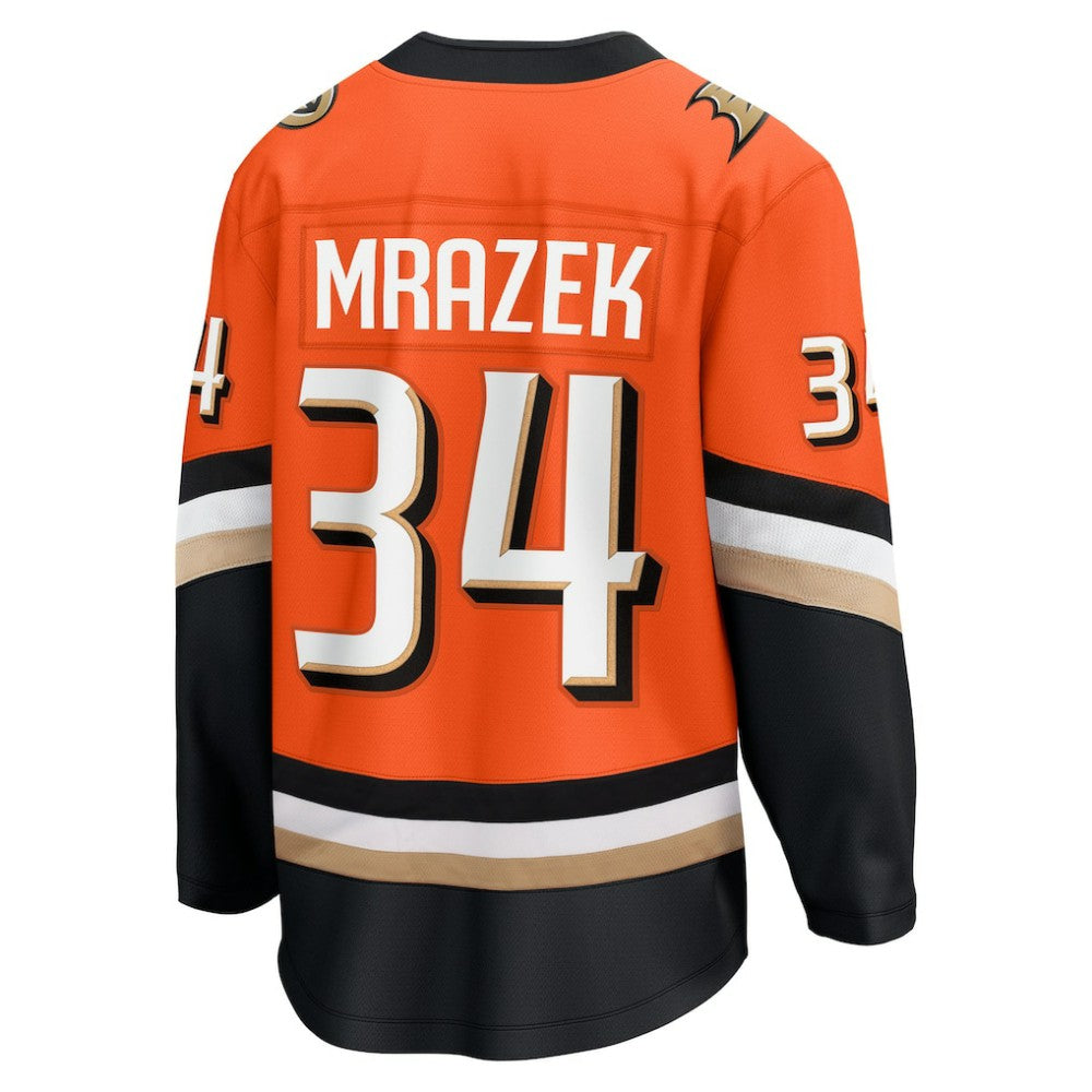 Petr Mrazek Anaheim Ducks Fanatics Home Breakaway Jersey - Orange | Fanatics on sale
