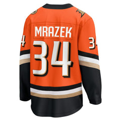 Petr Mrazek Anaheim Ducks Fanatics Home Breakaway Jersey - Orange | Fanatics on sale