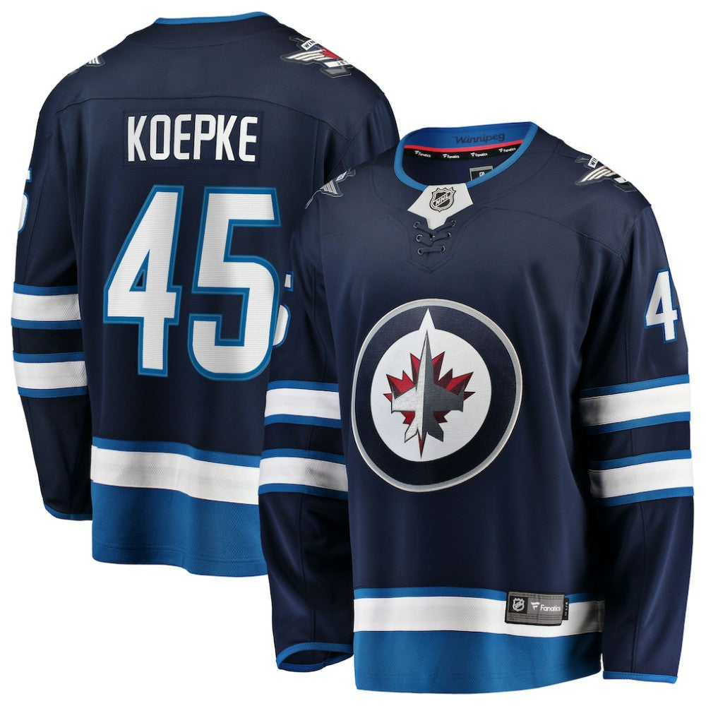Cole Koepke Winnipeg Jets Fanatics Home Breakaway Jersey - Navy | Fanatics Lifestyle