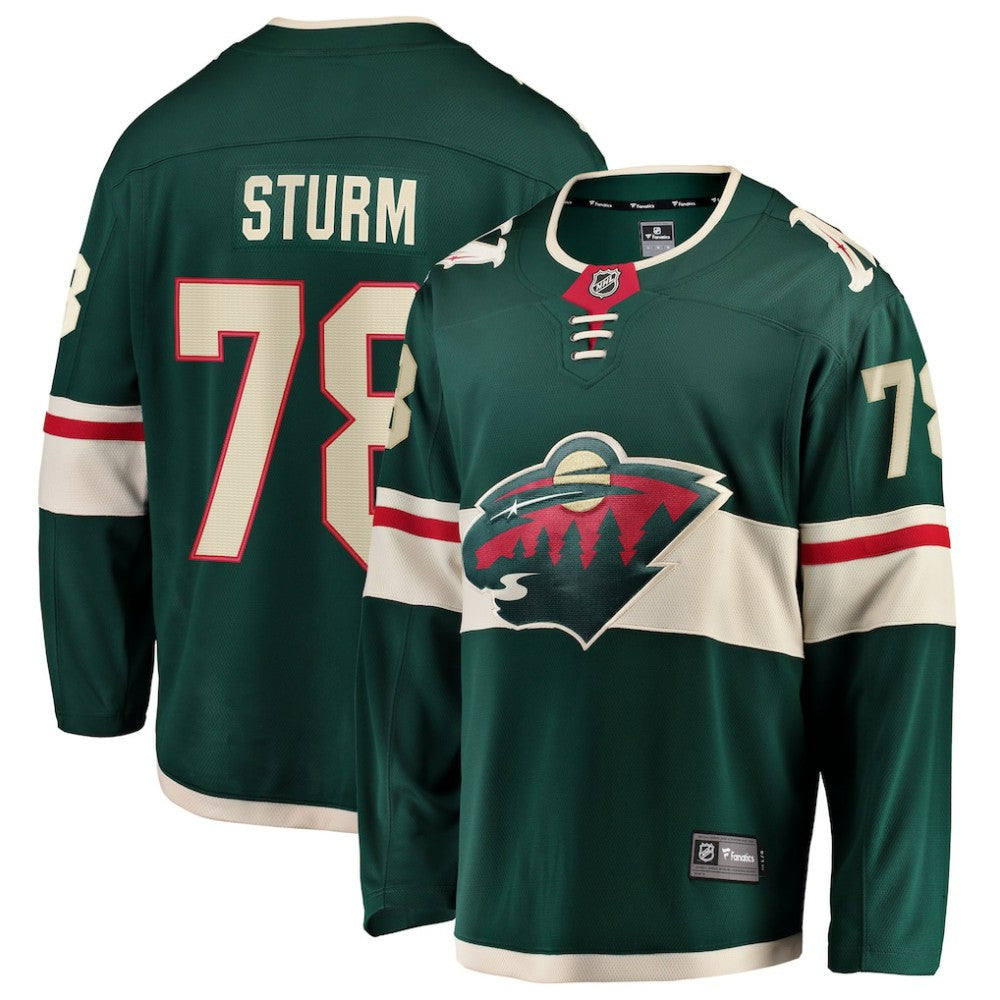 Nico Sturm Minnesota Wild Fanatics Home Breakaway Jersey - Green | Fanatics Lifestyle