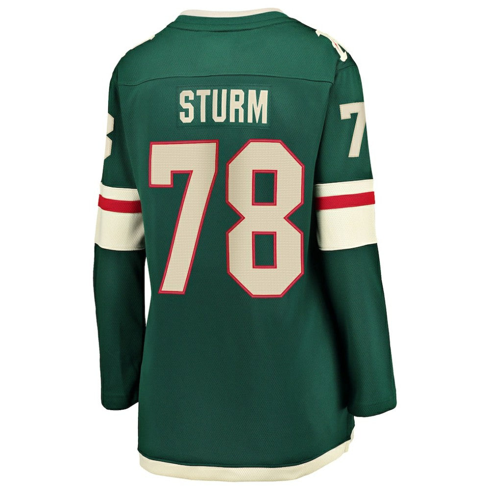 Nico Sturm Minnesota Wild Fanatics Women's Home Breakaway Jersey - Green | Fanatics Lifestyle