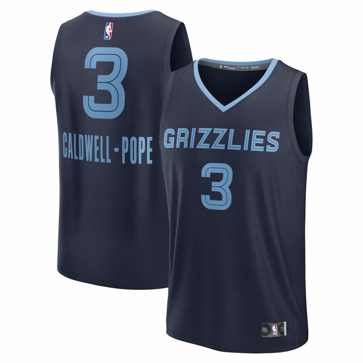 Fanatics Kentavious Caldwell-Pope Memphis Grizzlies Fast Break Replica Player Jersey Icon Edition Navy