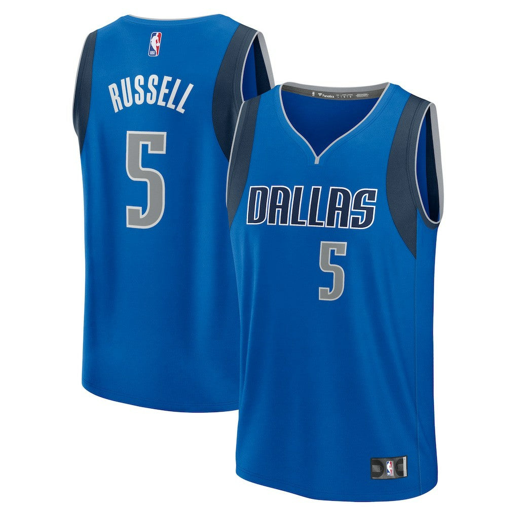 Fanatics D'Angelo Russell Dallas Mavericks Fast Break Replica Player Jersey Icon Editi- Blue