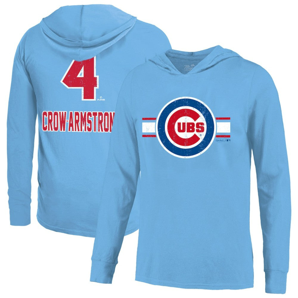 Pete Crow-Armstrong Chicago Cubs Majestic Threads Lightweight Name & Number Hoodie for sale