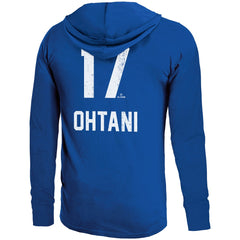 Shohei Ohtani Los Angeles Dodgers Majestic Threads Lightweight Name & Number Hoodie for sale