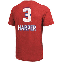 Bryce Harper Philadelphia Phillies Majestic Threads Triblend Name & Number T-Shirt Sale