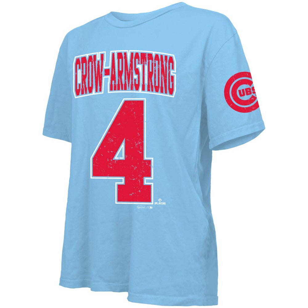 Pete Crow-Armstrong Chicago Cubs Majestic Threads Women's Oversized Name & Number T-Shirt Near Me