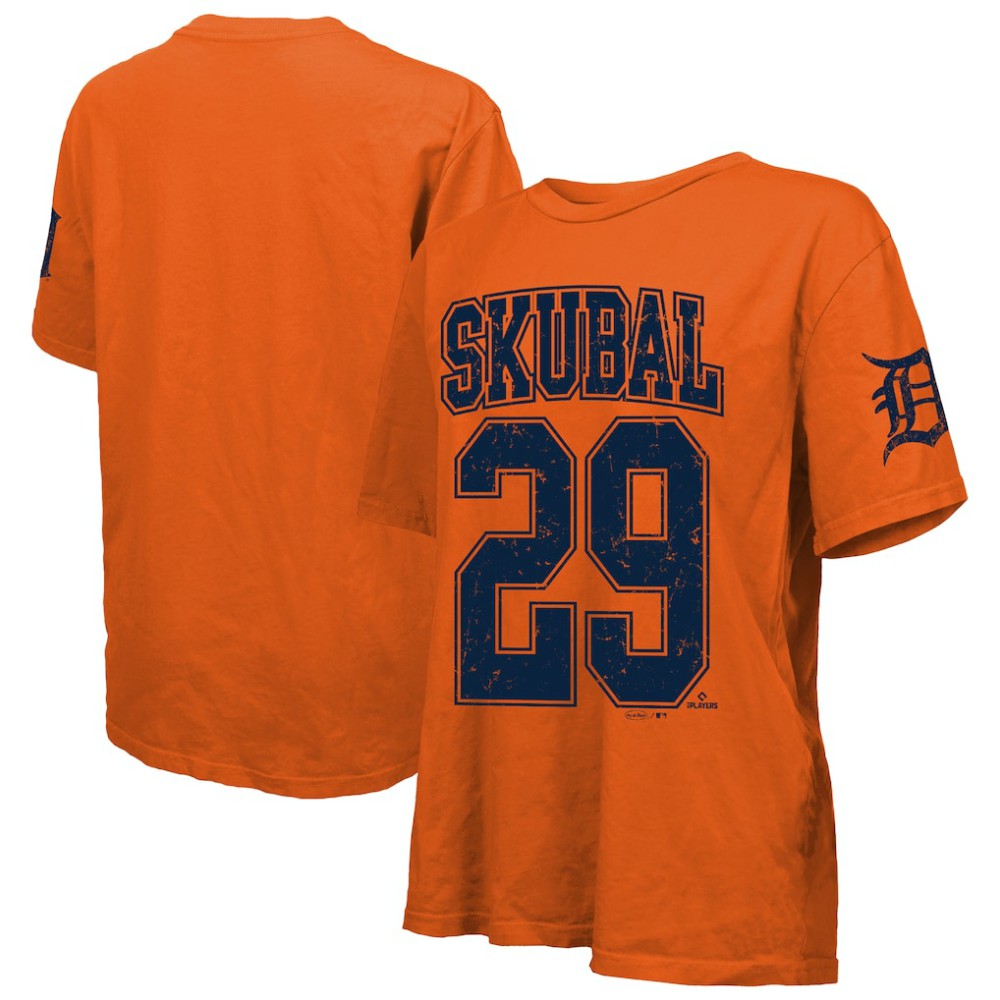 Tarik Skubal Detroit Tigers Majestic Threads Women's Oversized Name & Number T-Shirt Online
