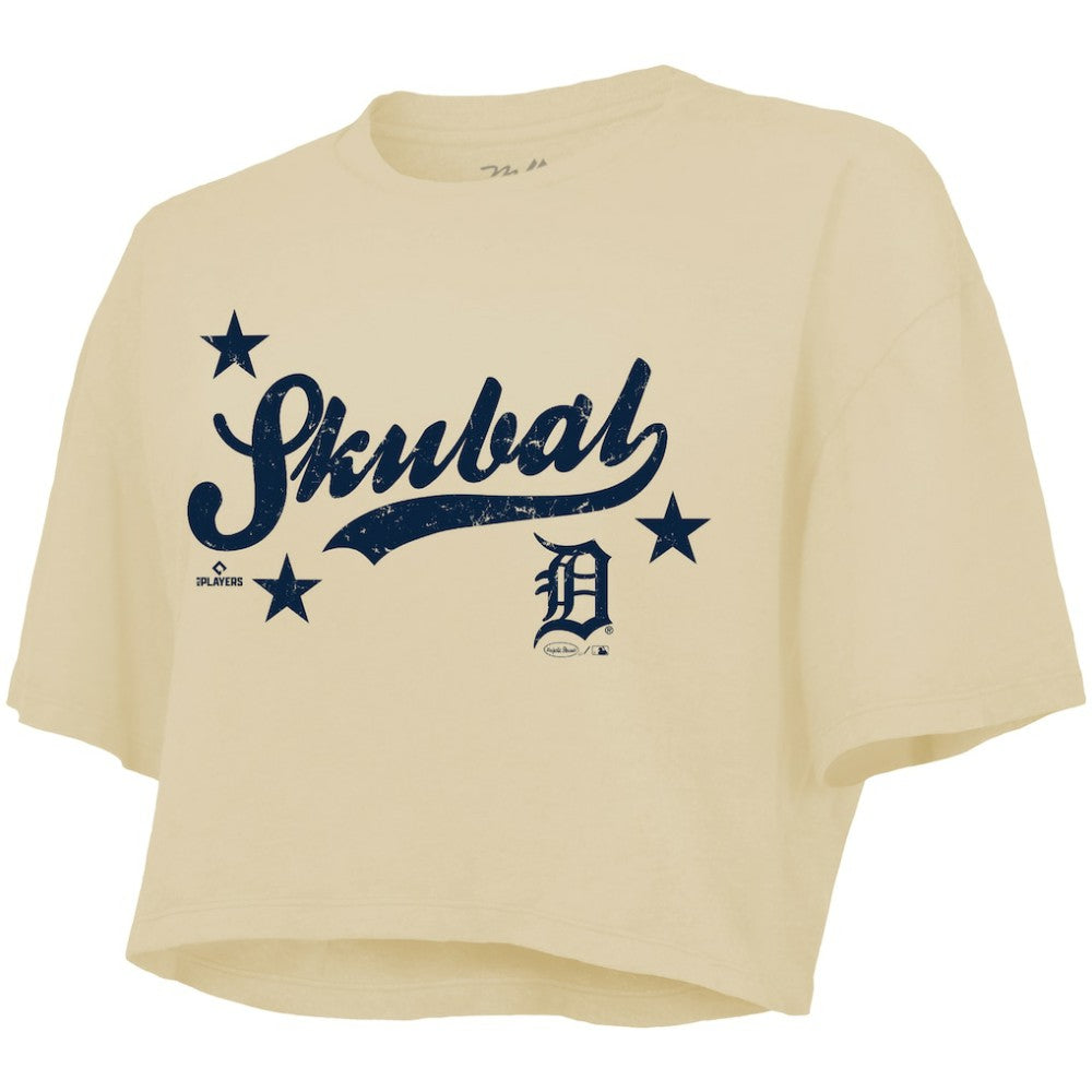 Tarik Skubal Detroit Tigers Majestic Threads Women's Boxy Crop Top Discount