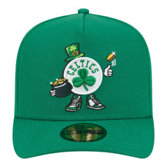 New Era Boston Celtics Injection Cartoon Logo A-Frame 59FIFTY Fitted Hat Kelly Green