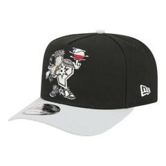 New Era San Antonio Spurs Injection Cartoon Logo A-Frame 9FIFTY Adjustable Hat Black