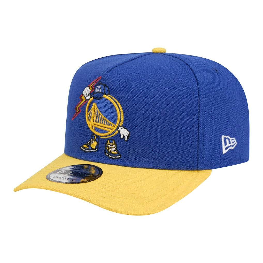 New Era Golden State Warriors Injection Cartoon Logo A-Frame 9FIFTY Adjustable Hat Royal