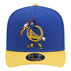 New Era Golden State Warriors Injection Cartoon Logo A-Frame 9FIFTY Adjustable Hat Royal