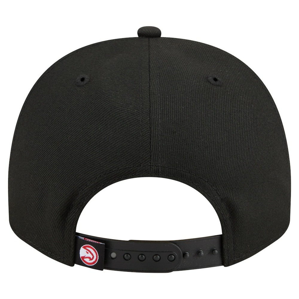 New Era Atlanta Hawks Injection Cartoon Logo A-Frame 9FIFTY Adjustable Hat Black