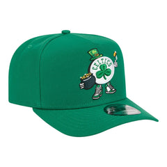 New Era Boston Celtics Injection Cartoon Logo A-Frame 9FIFTY Adjustable Hat Kelly Green