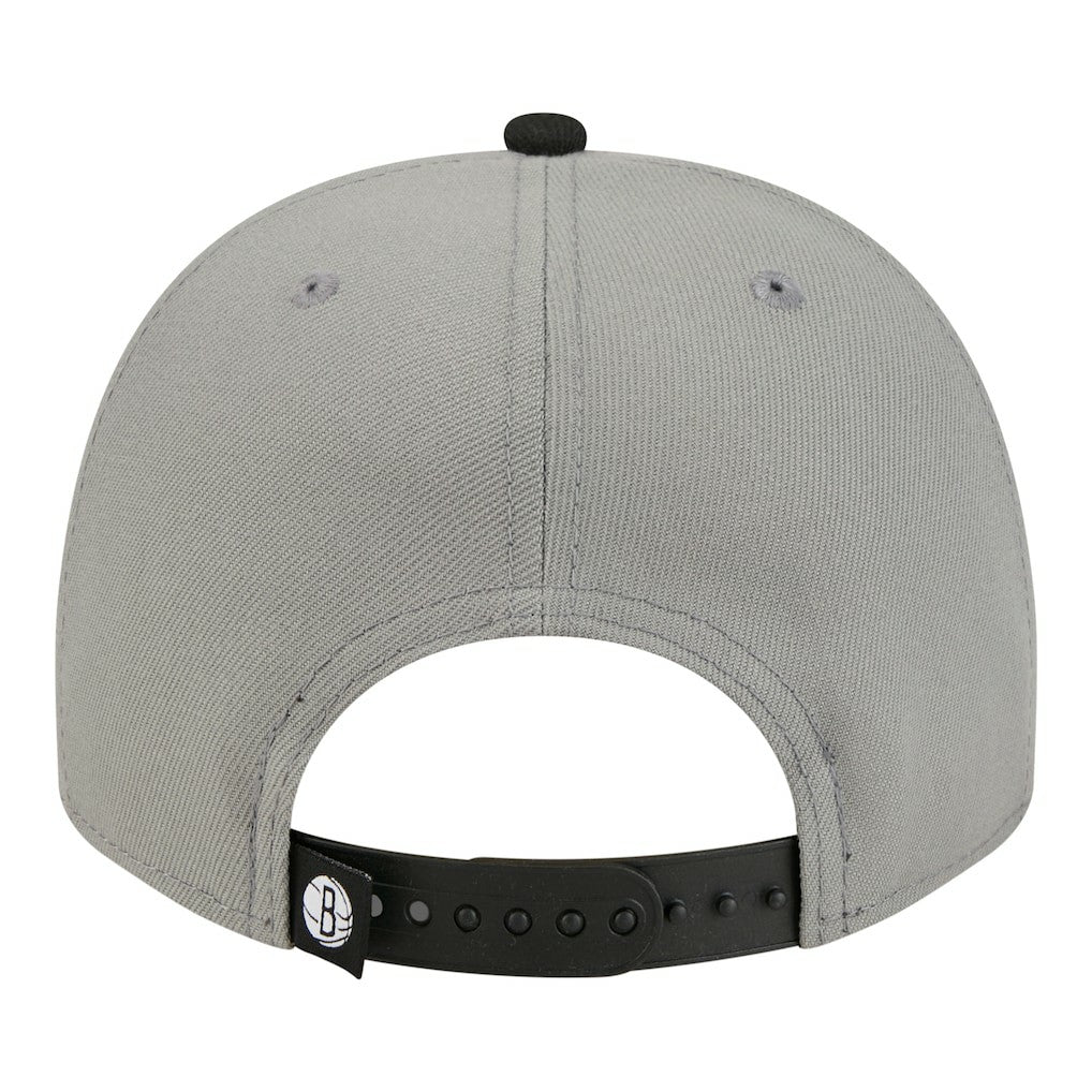 New Era Brooklyn Nets Injection Cartoon Logo A-Frame 9FIFTY Adjustable Hat Gray
