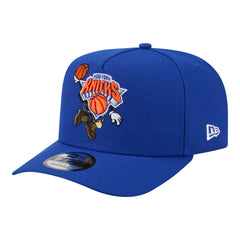New Era New York Knicks Injection Cartoon Logo A-Frame 9FIFTY Adjustable Hat Blue