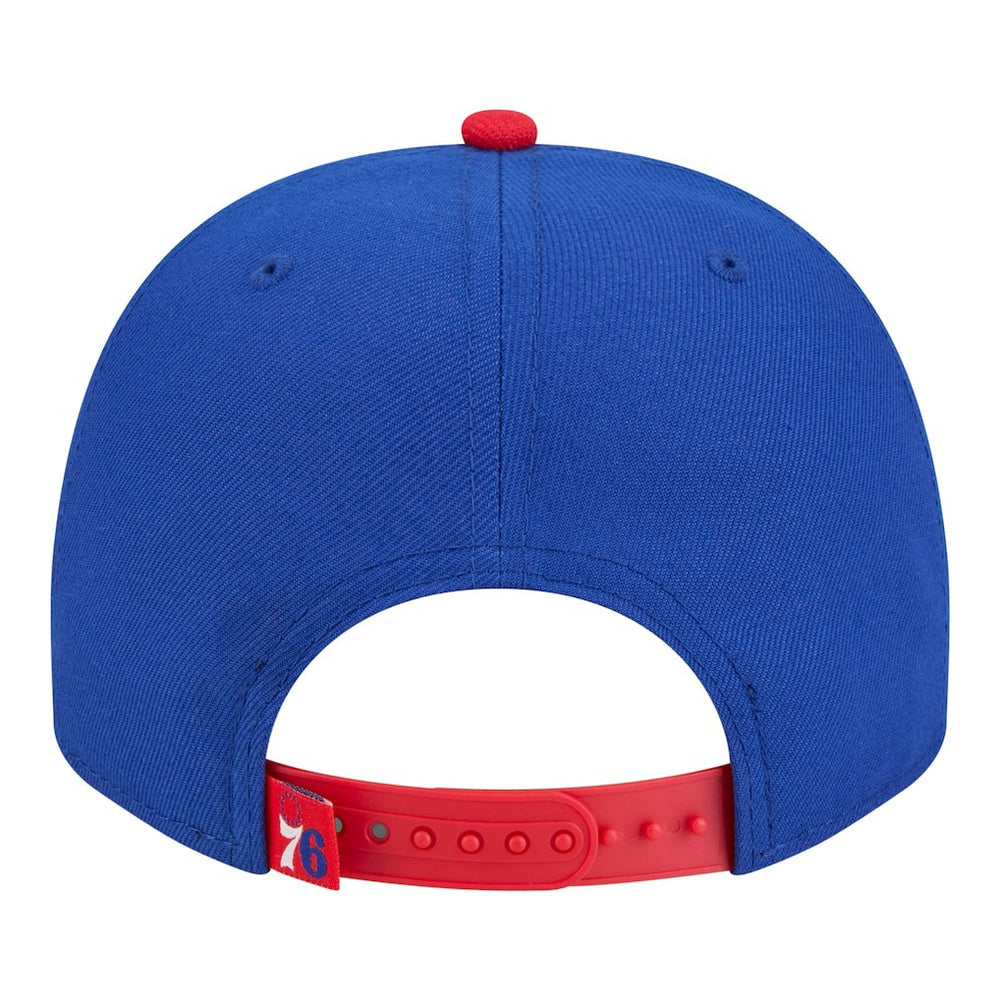 New Era Philadelphia 76ers Injection Cartoon Logo A-Frame 9FIFTY Adjustable Hat Royal