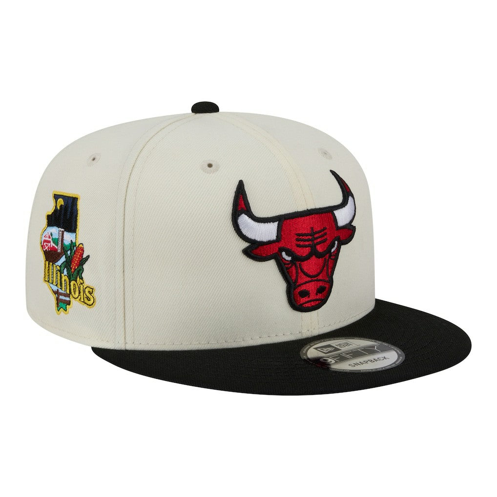 New Era Chicago Bulls Injection Localized 9FIFTY Snapback Hat Cream