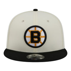 Boston Bruins New Era Injection Localized Two-Tone 9FIFTY Snapback Hat - White/Black | New Era discount