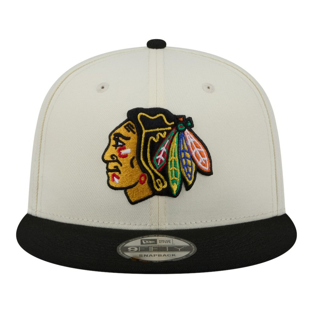 Chicago Blackhawks New Era Injection Localized Two-Tone 9FIFTY Snapback Hat - White/Black | New Era sale