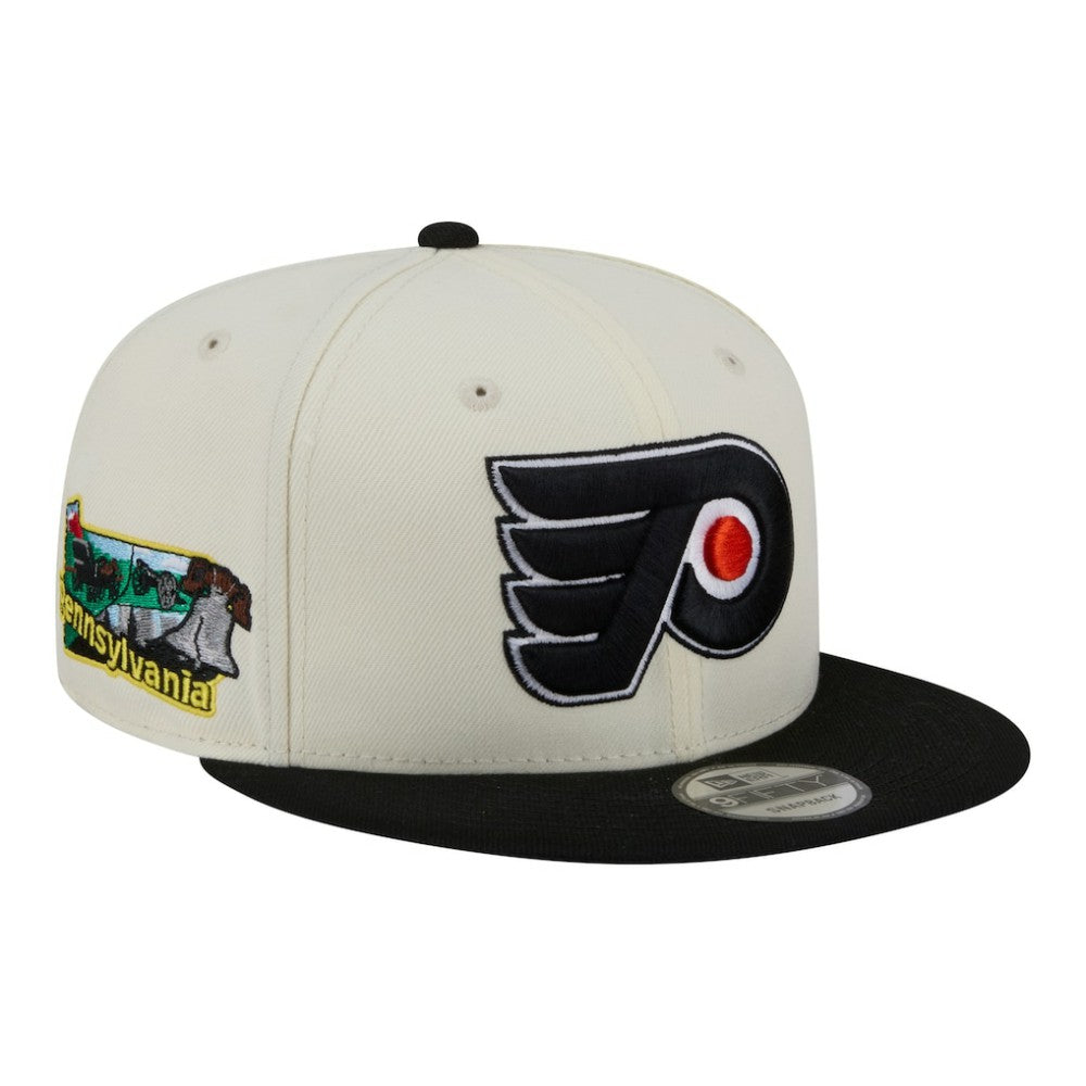 Philadelphia Flyers New Era Injection Localized Two-Tone 9FIFTY Snapback Hat - White/Black | New Era discount