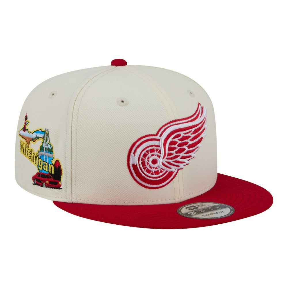 Detroit Red Wings New Era Injection Localized Two-Tone 9FIFTY Snapback Hat - White/Red | New Era on sale