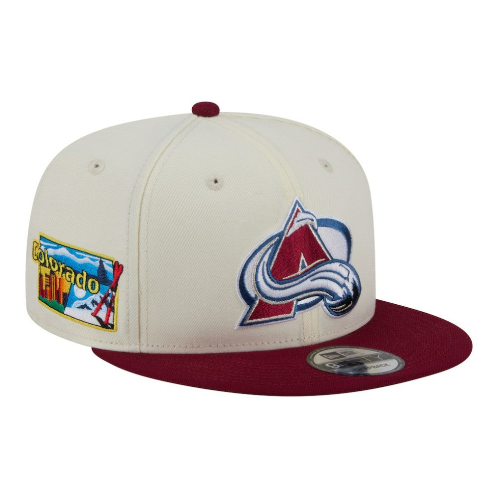 Colorado Avalanche New Era Injection Localized Two-Tone 9FIFTY Snapback Hat - White/Burgundy | New Era discount