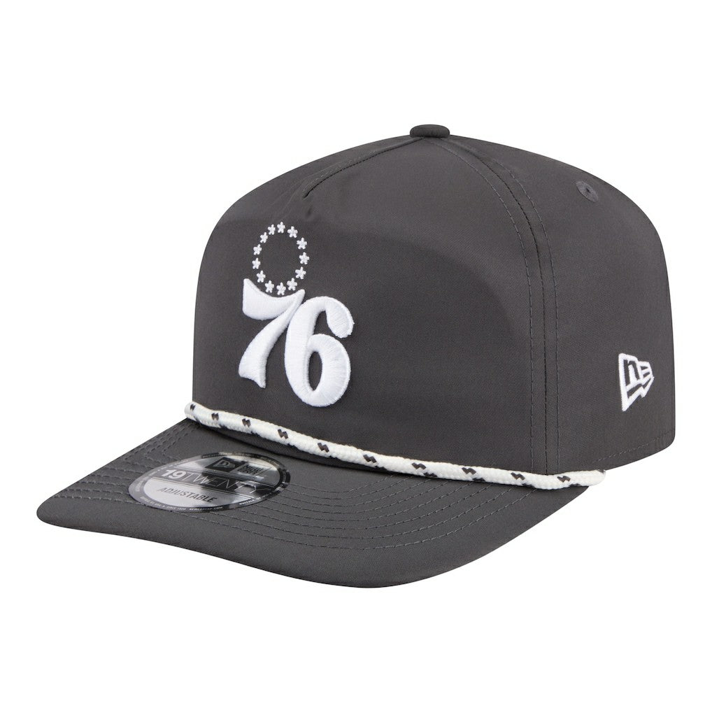 New Era Philadelphia 76ers Tonal Rope 19TWENTY Adjustable Hat Graphite