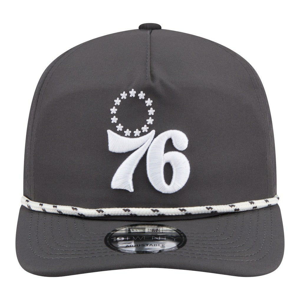 New Era Philadelphia 76ers Tonal Rope 19TWENTY Adjustable Hat Graphite