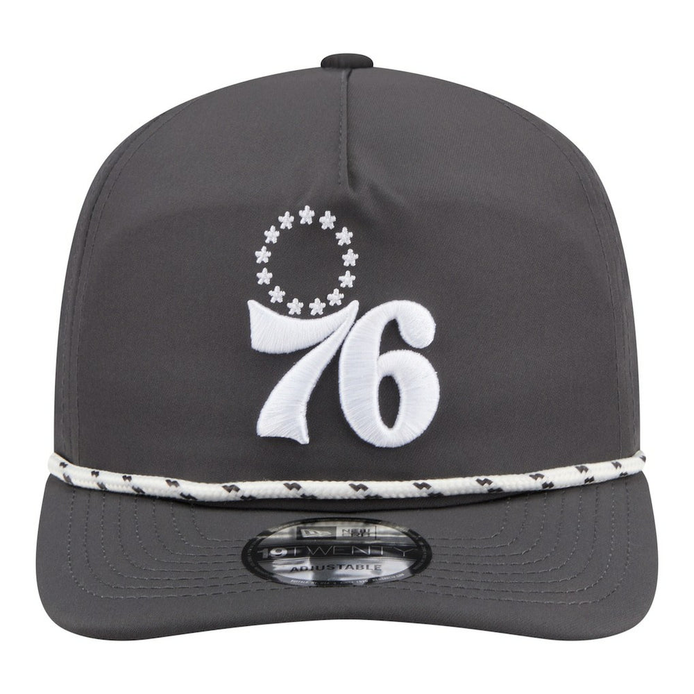 New Era Philadelphia 76ers Tonal Rope 19TWENTY Adjustable Hat Graphite