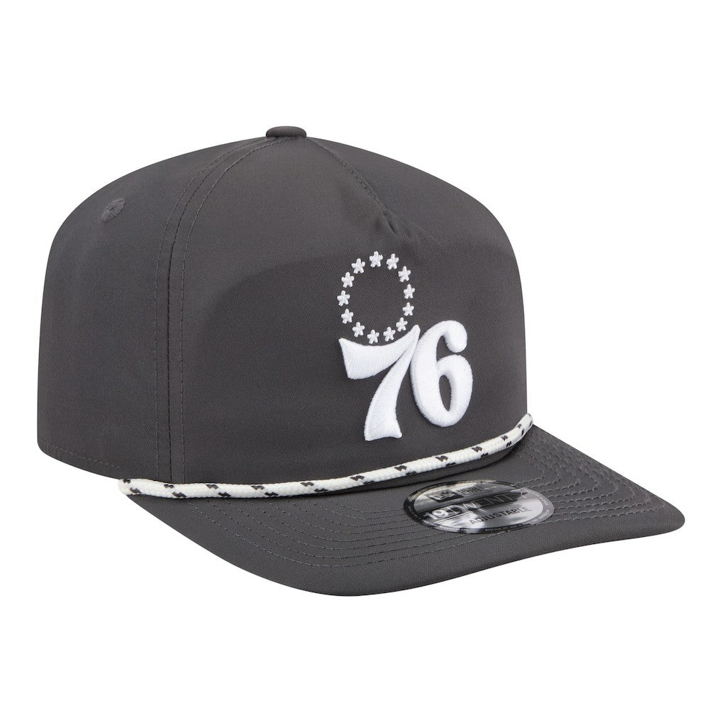 New Era Philadelphia 76ers Tonal Rope 19TWENTY Adjustable Hat Graphite
