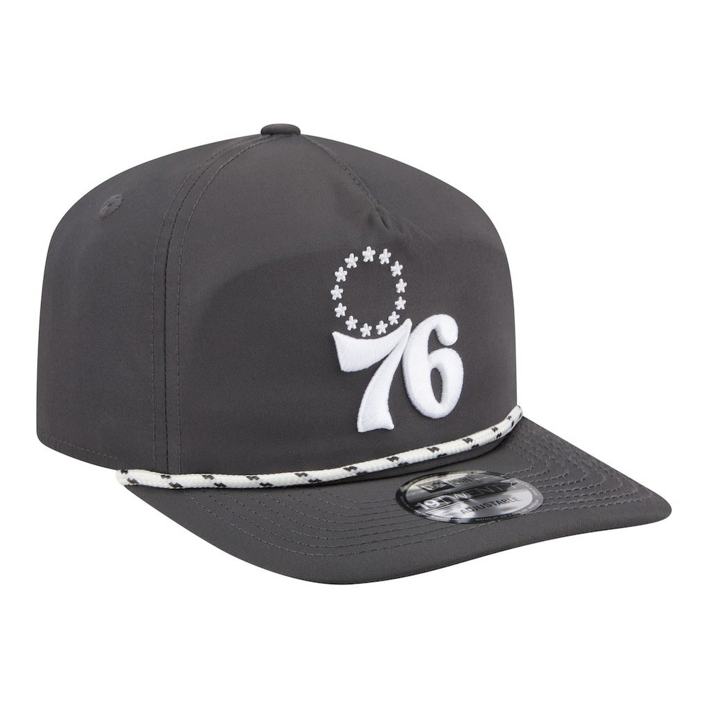 New Era Philadelphia 76ers Tonal Rope 19TWENTY Adjustable Hat Graphite