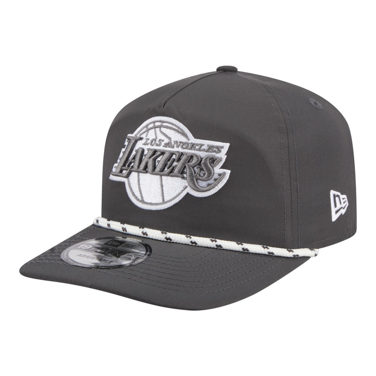 New Era Los Angeles Lakers Tonal Rope 19TWENTY Adjustable Hat Graphite