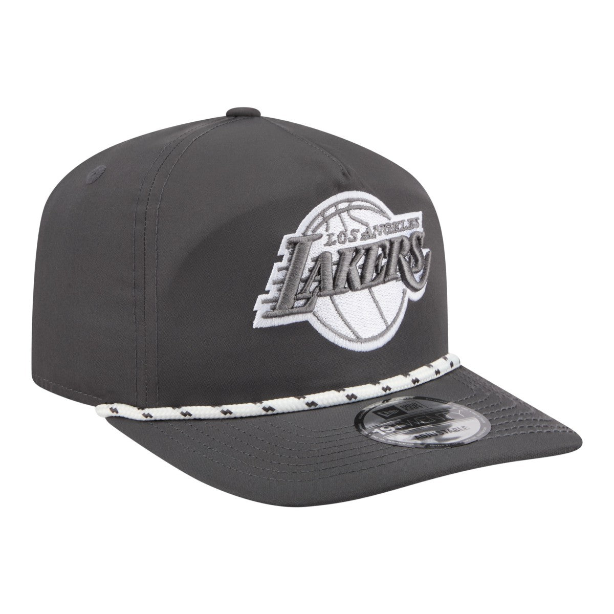 New Era Los Angeles Lakers Tonal Rope 19TWENTY Adjustable Hat Graphite