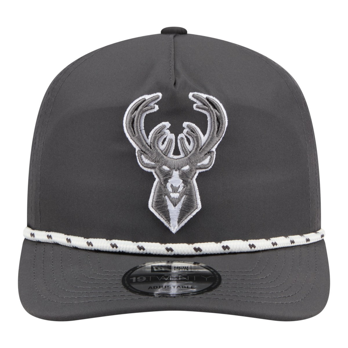 New Era Milwaukee Bucks Tonal Rope 19TWENTY Adjustable Hat Graphite