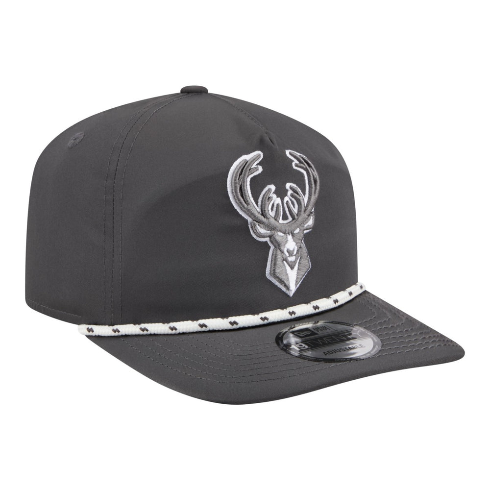 New Era Milwaukee Bucks Tonal Rope 19TWENTY Adjustable Hat Graphite