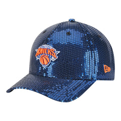 New Era New York Knicks Women's Sequin M-Crown 9FORTY Adjustable Hat Blue