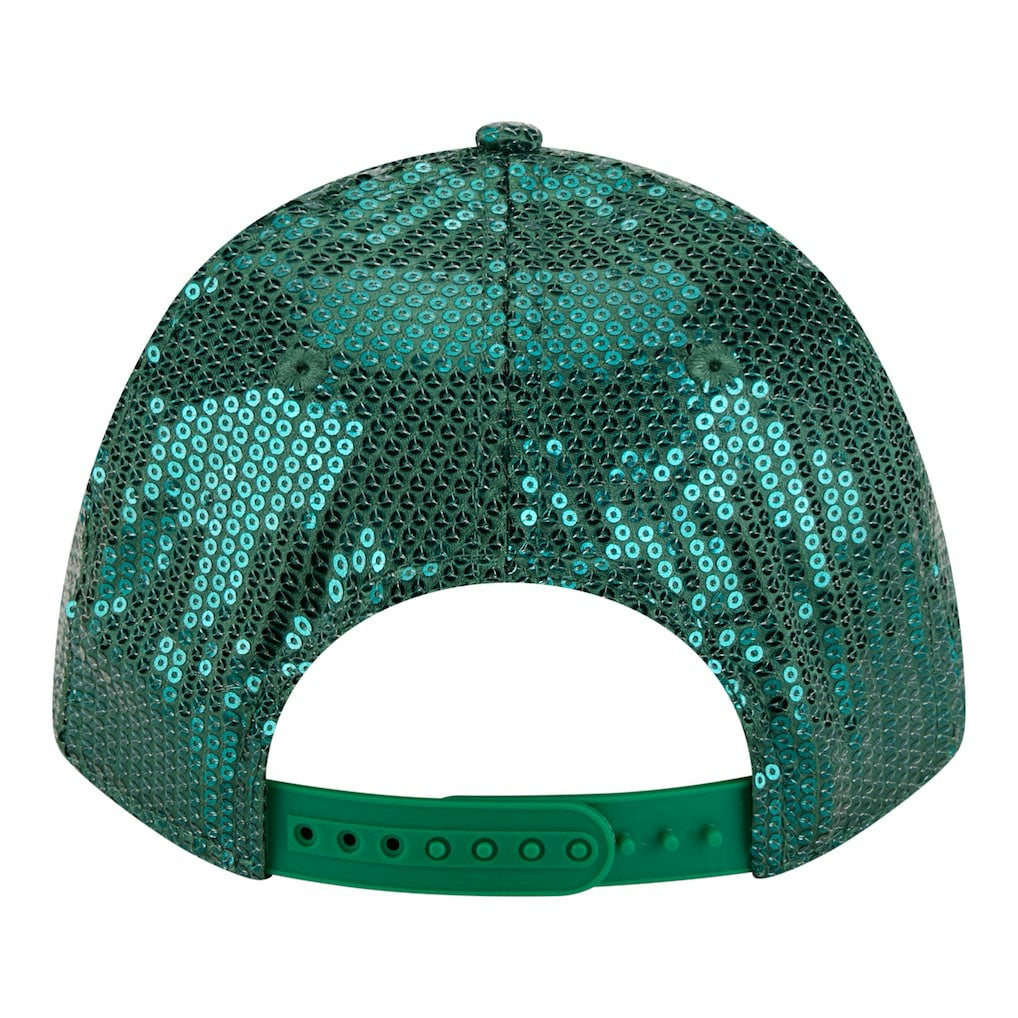 New Era Boston Celtics Women's Sequin M-Crown 9FORTY Adjustable Hat Kelly Green