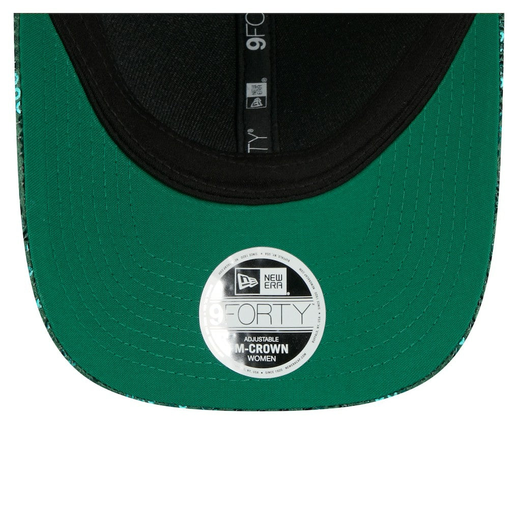 New Era Boston Celtics Women's Sequin M-Crown 9FORTY Adjustable Hat Kelly Green